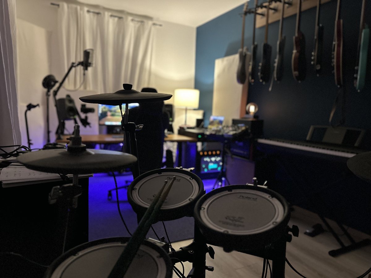Günter Wein Gitarrist im Aufnahmestudio
